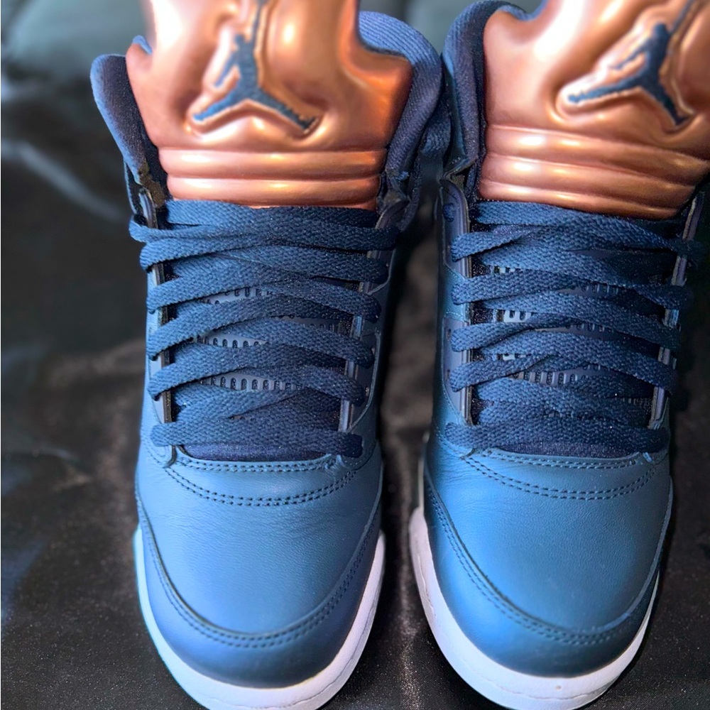 Air Jordan 5 Retro BG / Blue & Bronze